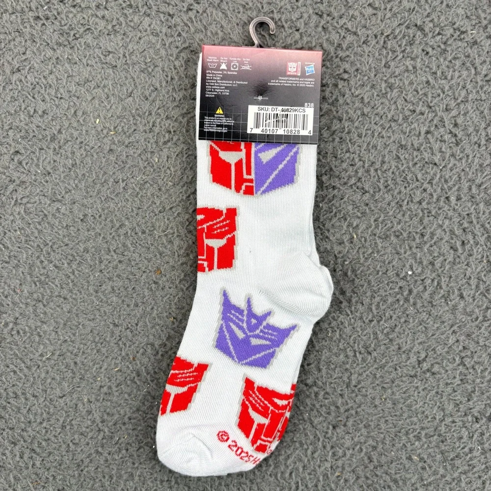 Transformers Kids Crew Socks Ages 7-10 Autobots Decepticons Odd Sox‎ DT-40829KCS